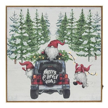 LED Merry Christmas Gnome Truck Art, 2 Asstd. sold individually - The Fox Decor